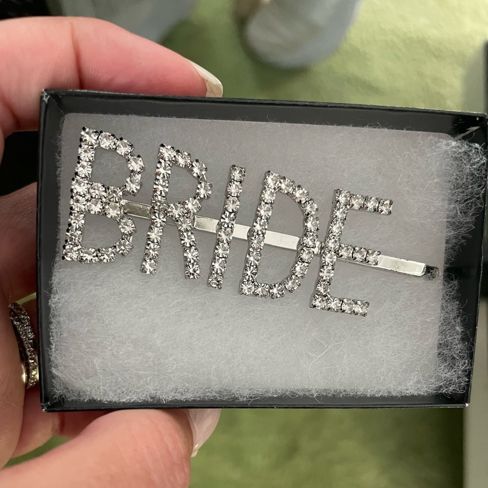 Silver Rhinestone Bride Hair Clip